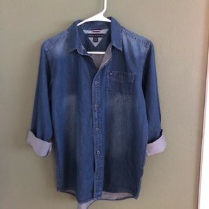 Tommy Hilfiger Teen Denim Collared Top